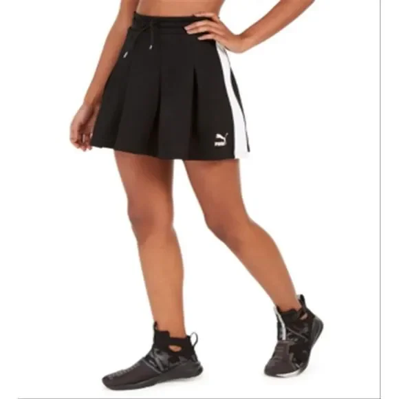 Puma Skirts Puma Womens Casual Classics Pleated Skirt Black